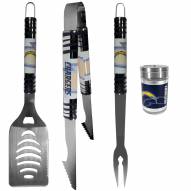 Los Angeles Chargers 3 Piece Tailgater BBQ Set and Season Shaker
