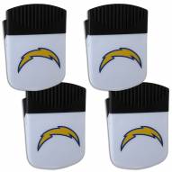 Los Angeles Chargers 4 Pack Chip Clip Magnet with Bottle Opener