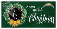 Los Angeles Chargers 6" x 12" Chalk Christmas Countdown Sign