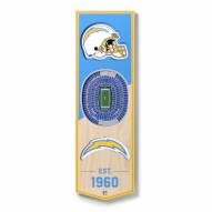 Los Angeles Chargers 6" x 19" 3D Stadium Banner Wall Art