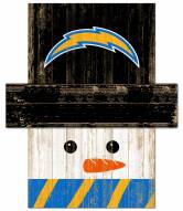 Los Angeles Chargers 6" x 5" Snowman Head
