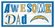 Los Angeles Chargers Awesome Dad 6" x 12" Sign