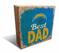 Los Angeles Chargers Best Dad 6" x 6" Block