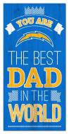 Los Angeles Chargers Best Dad in the World 6" x 12" Sign