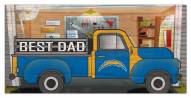 Los Angeles Chargers Best Dad Truck 6" x 12" Sign