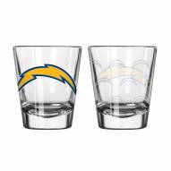 Los Angeles Chargers Satin Etch Shot Glass Set