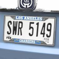Los Angeles Chargers Chrome Metal License Plate Frame