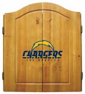 Los Angeles Chargers Dart Board Cabinet Set