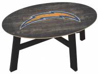 Los Angeles Chargers Distressed Wood Coffee Table