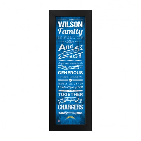 Los Angeles Chargers Family Cheer Custom Print