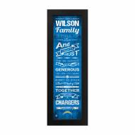 Los Angeles Chargers Family Cheer Custom Print