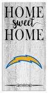 Los Angeles Chargers Home Sweet Home Whitewashed 6" x 12" Sign