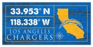 Los Angeles Chargers Horizontal Coordinate 6" x 12" Sign