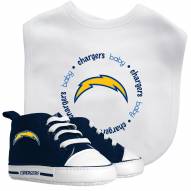 Los Angeles Chargers Infant Bib & Shoes Gift Set