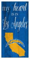 Los Angeles Chargers My Heart State 6" x 12" Sign