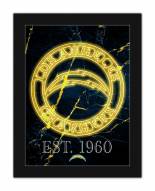 Los Angeles Chargers Neon Circle Logo 12" x 16" Framed Wall Art