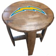 Los Angeles Chargers Oak Barrel Table