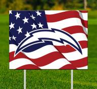 Los Angeles Chargers Patriotic Yard Sign