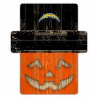Los Angeles Chargers Pumpkin Cutout with Stake