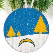 Los Angeles Chargers Snow Scene Ornament