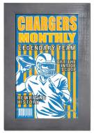 Los Angeles Chargers Team Monthly 11" x 19" Framed Sign