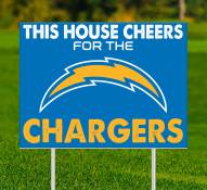Los Angeles Chargers This House Cheers for Yard Sign