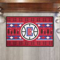 Los Angeles Clippers Christmas Sweater Starter Rug