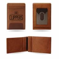 Los Angeles Clippers Premium Leather Front Pocket Wallet
