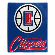 Los Angeles Clippers Signature Raschel Throw Blanket