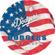 Los Angeles Dodgers 12" Team Color Flag Circle Sign