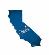 Los Angeles Dodgers 12" Team Color Logo State Sign