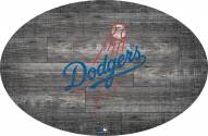 Los Angeles Dodgers 46" Distressed Wood Oval Sign