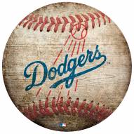Los Angeles Dodgers Baseball Shaped Sign