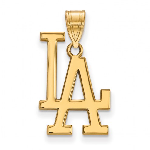 Los Angeles Dodgers MLB Sterling Silver Gold Plated Large Pendant