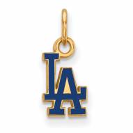Los Angeles Dodgers Sterling Silver Gold Plated Small Pendant
