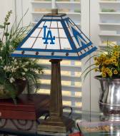 Los Angeles Dodgers Stained Glass Mission Table Lamp