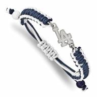 Los Angeles Dodgers Stainless Steel Adjustable Cord Bracelet
