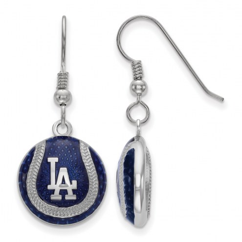 Los Angeles Dodgers Sterling Silver Dangle Earrings