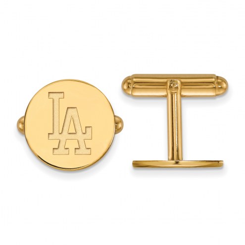 Los Angeles Dodgers Sterling Silver Gold Plated Cuff Links