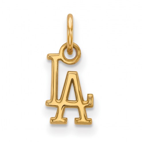 Los Angeles Dodgers Sterling Silver Gold Plated Extra Small Pendant
