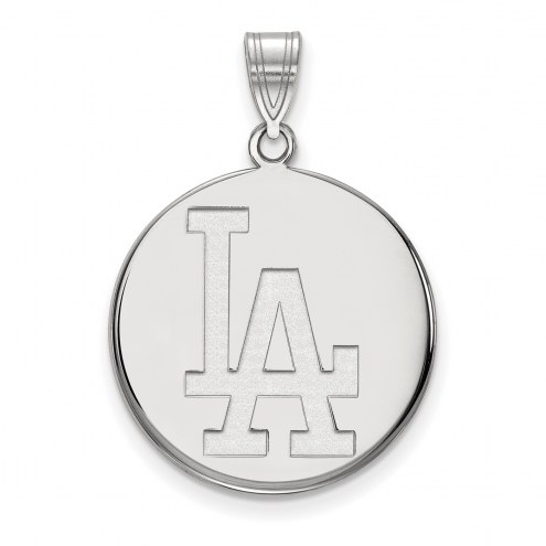 Los Angeles Dodgers Sterling Silver Large Disc Pendant