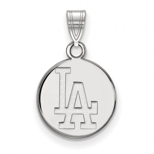 Los Angeles Dodgers Sterling Silver Small Disc Pendant
