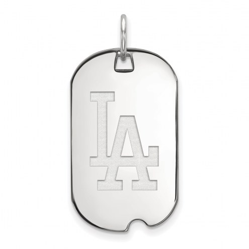 Los Angeles Dodgers Sterling Silver Small Dog Tag