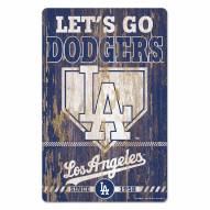 Los Angeles Dodgers Slogan Wood Sign