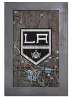 Los Angeles Kings 11" x 19" City Map Framed Sign