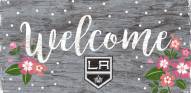 Los Angeles Kings 6" x 12" Floral Welcome Sign