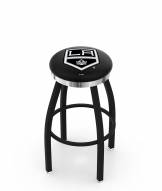 Los Angeles Kings Black Swivel Barstool with Chrome Accent Ring