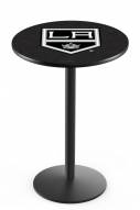 Los Angeles Kings Black Wrinkle Bar Table with Round Base