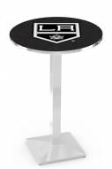 Los Angeles Kings Chrome Bar Table with Square Base