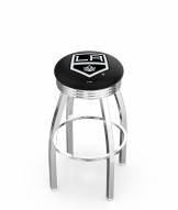 Los Angeles Kings Chrome Swivel Barstool with Ribbed Accent Ring